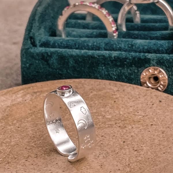 Anillo Cósmico Circón de Plata - Unicus Joyas