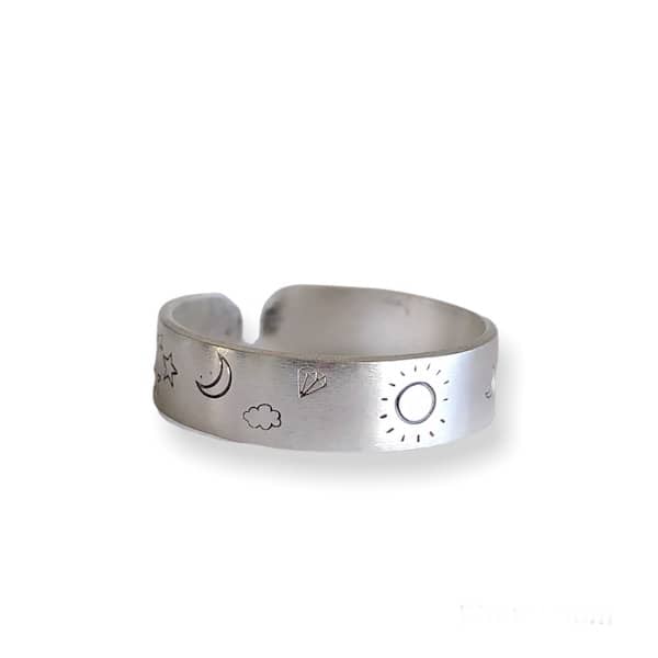 Anillo Cósmico de Plata - Unicus Joyas