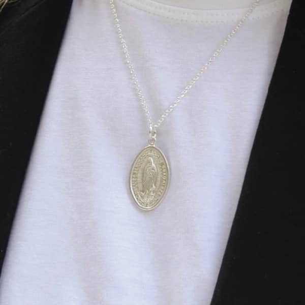 Cadena Virgen De Guadalupe Plata - Unicus Joyas