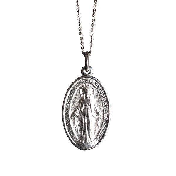 Cadena Virgen De Los Rayos XL Plata - Unicus Joyas